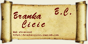 Branka Čičić vizit kartica